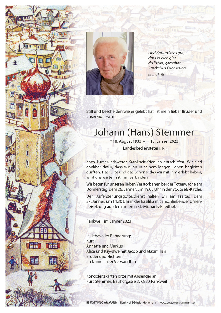 Johann "Hans" Stemmer