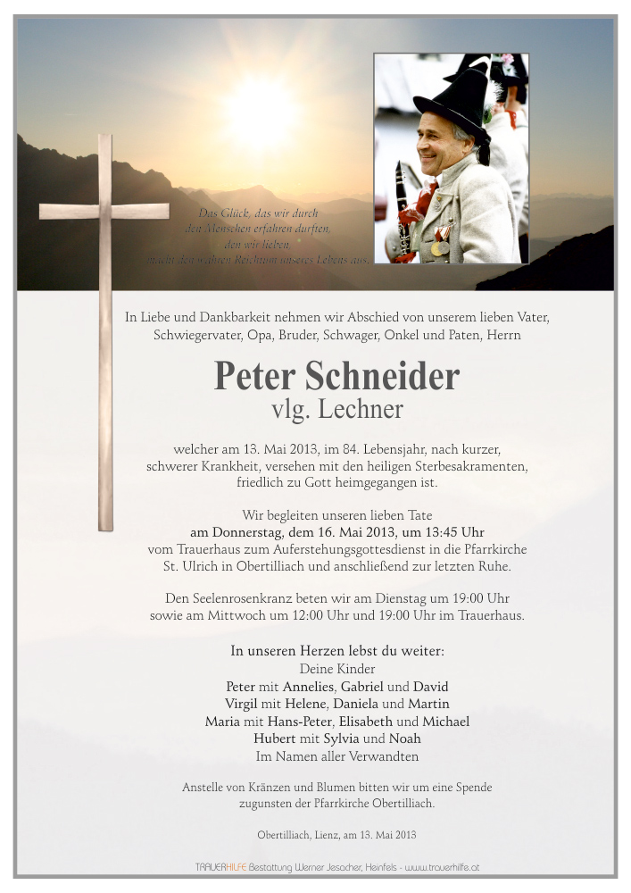 Todesanzeige - Trauerhilfe – abschied GesmbH