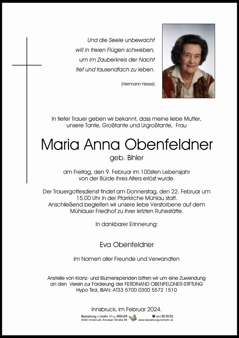 Maria Anna Obenfeldner