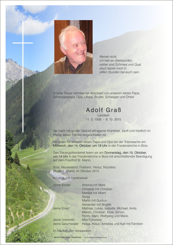 Todesanzeige - Trauerhilfe – abschied GesmbH