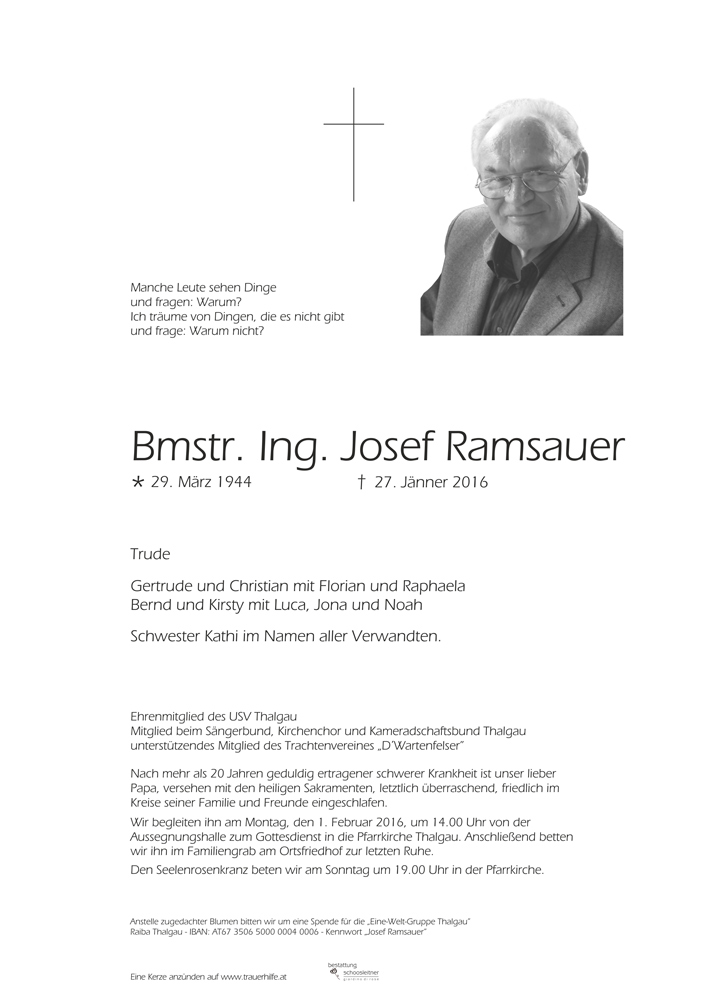 Todesanzeige Trauerhilfe abschied GesmbH