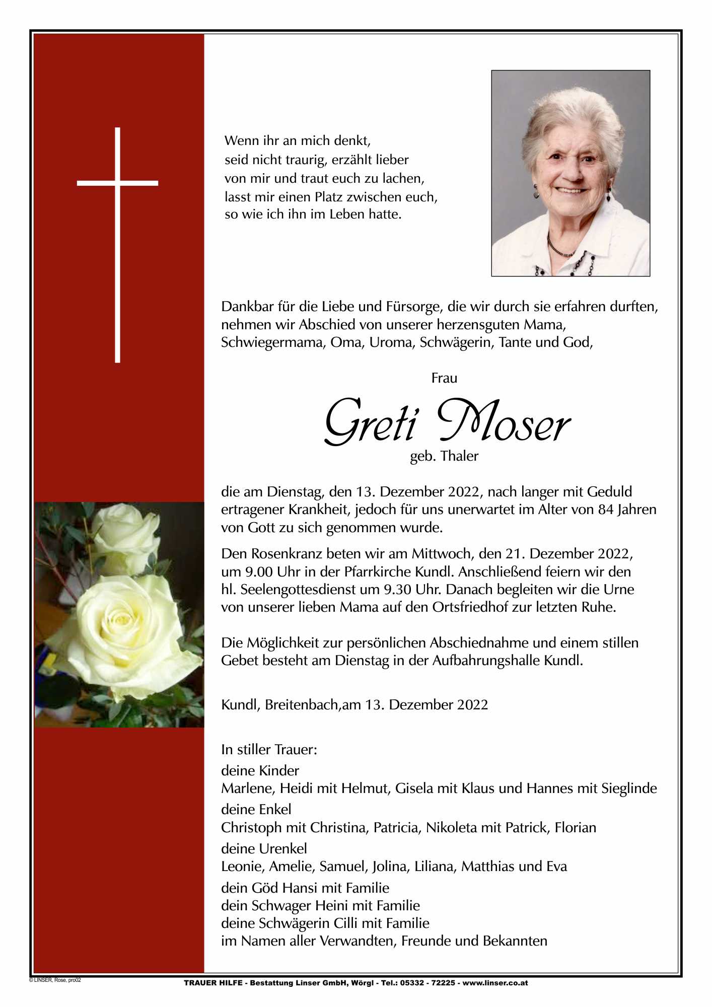 Todesanzeige Trauerhilfe abschied GesmbH