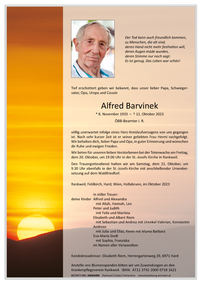 Todesanzeige Trauerhilfe abschied GesmbH