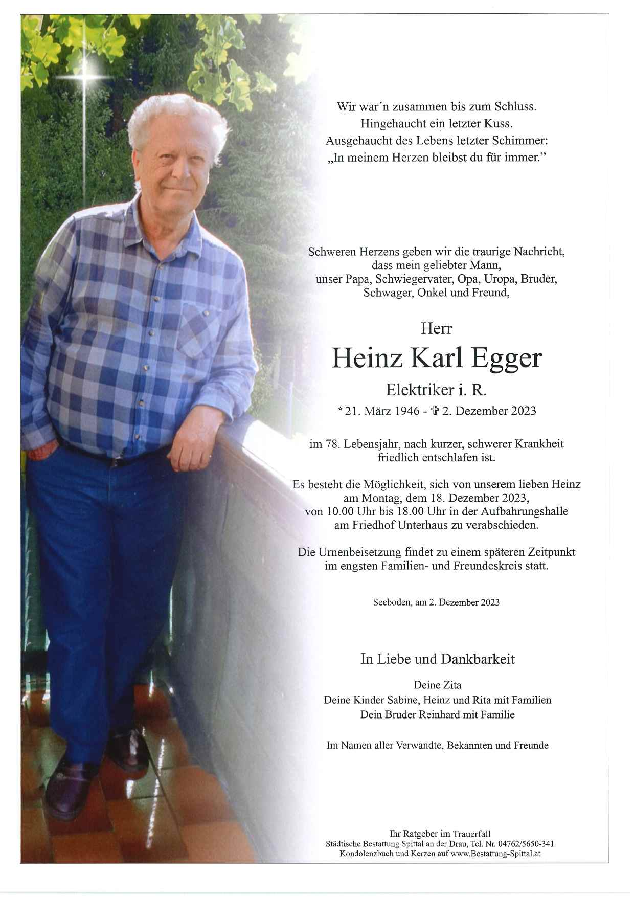 Egger Heinz Karl 