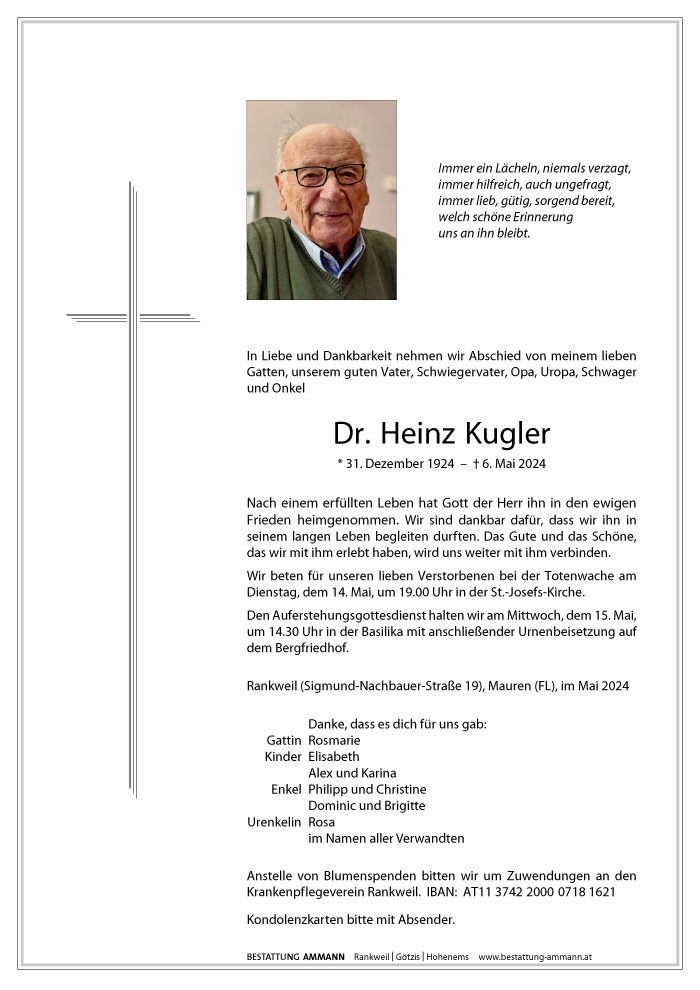 Dr. Heinz Kugler