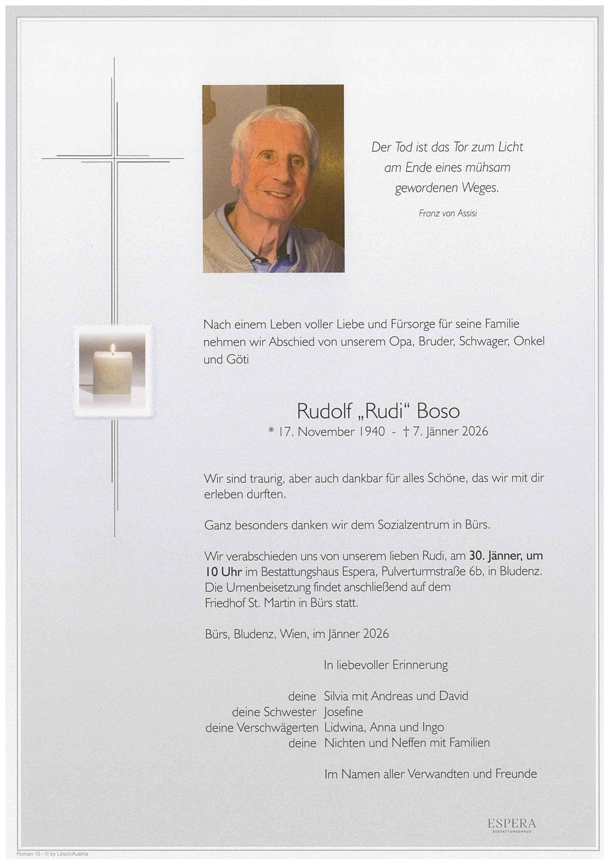 Rudolf " Rudi" Boso