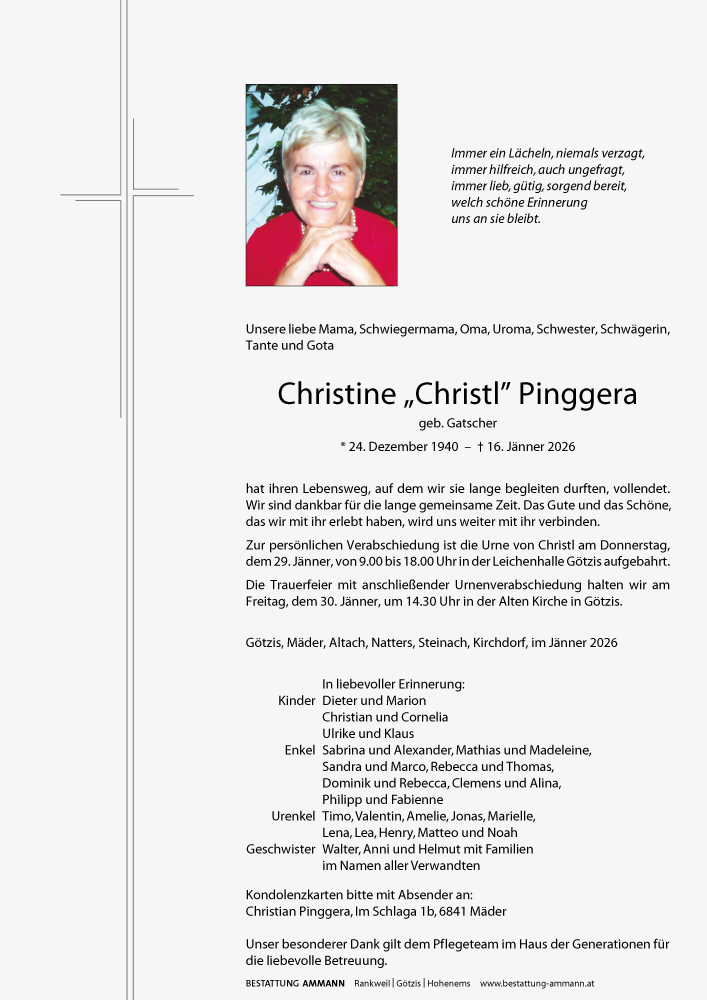 Christine "Christl" Pinggera