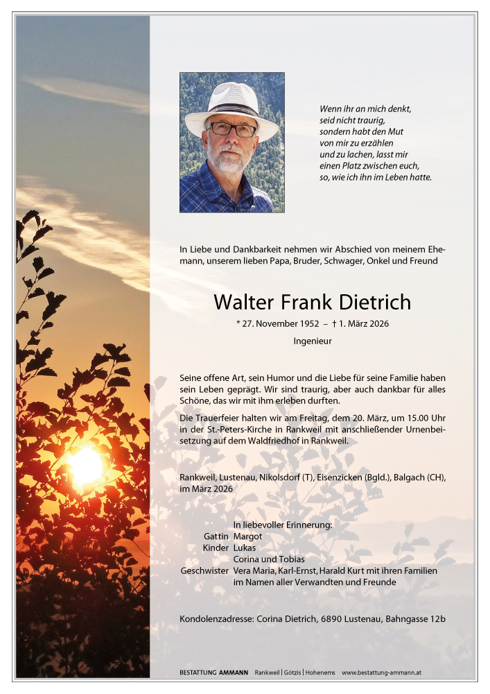 Walter Frank Dietrich
