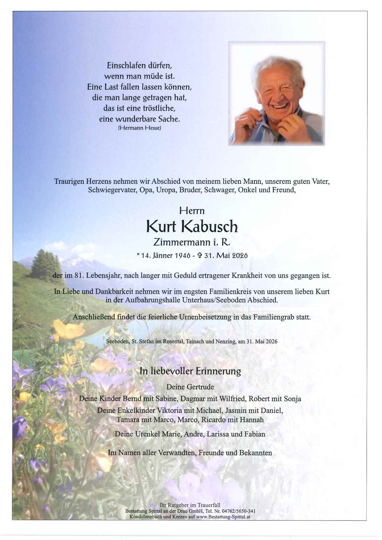Kurt Johann  Kabusch 