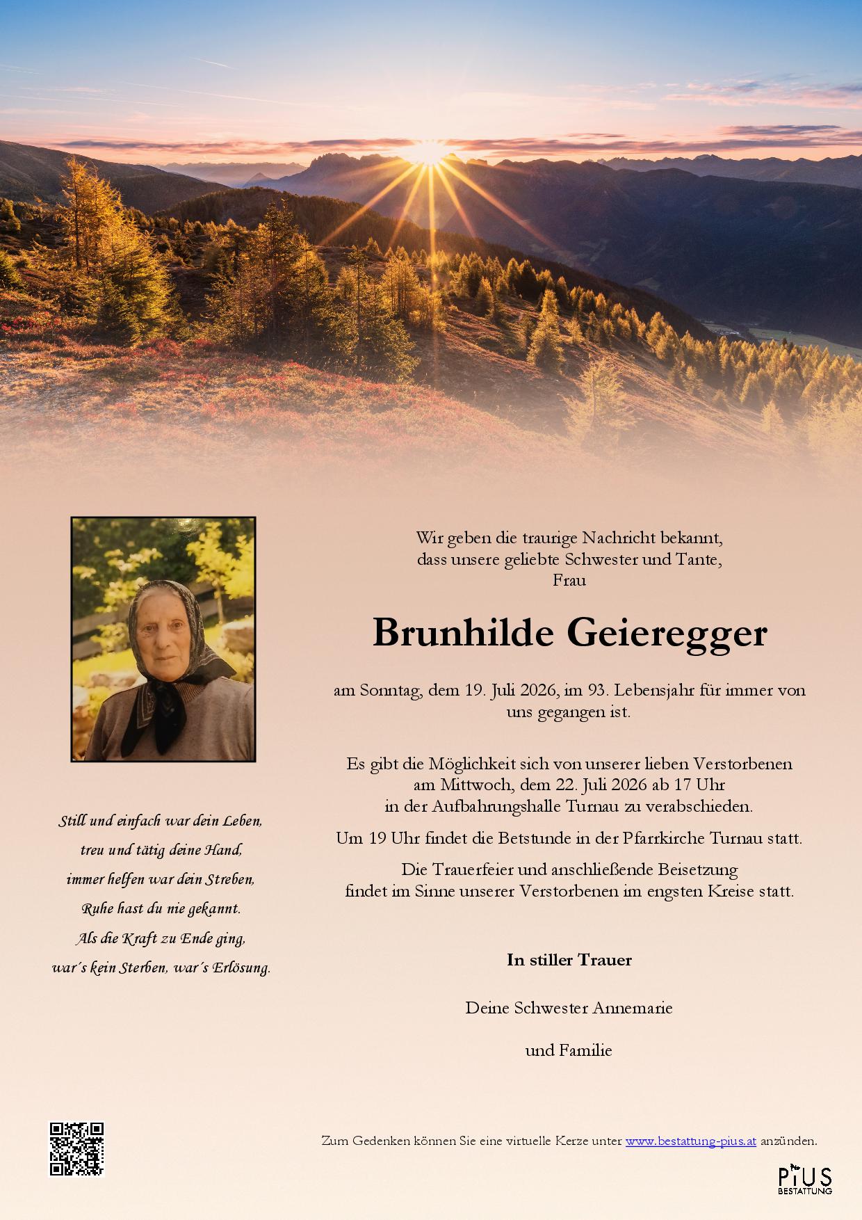 Brunhilde Geieregger