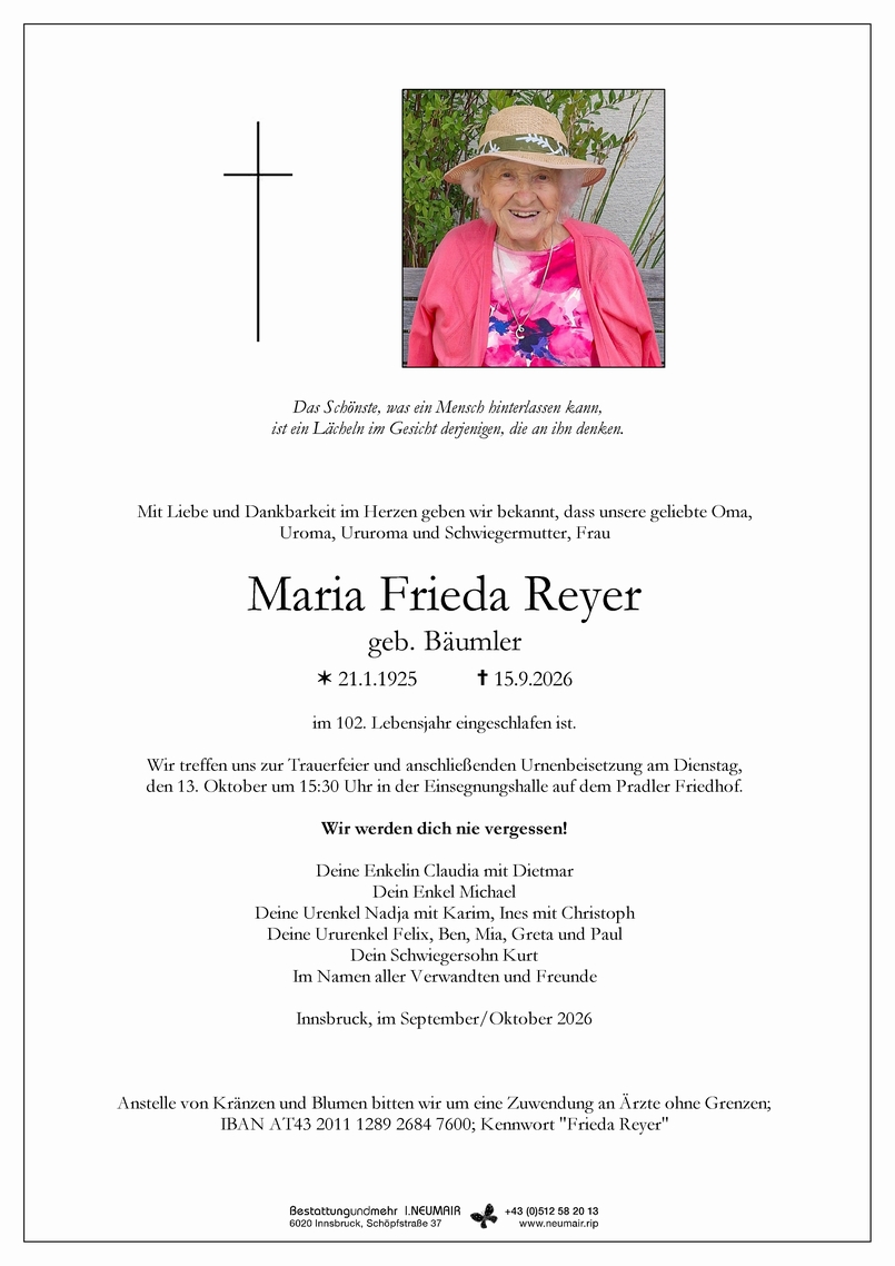 Maria Frieda Reyer