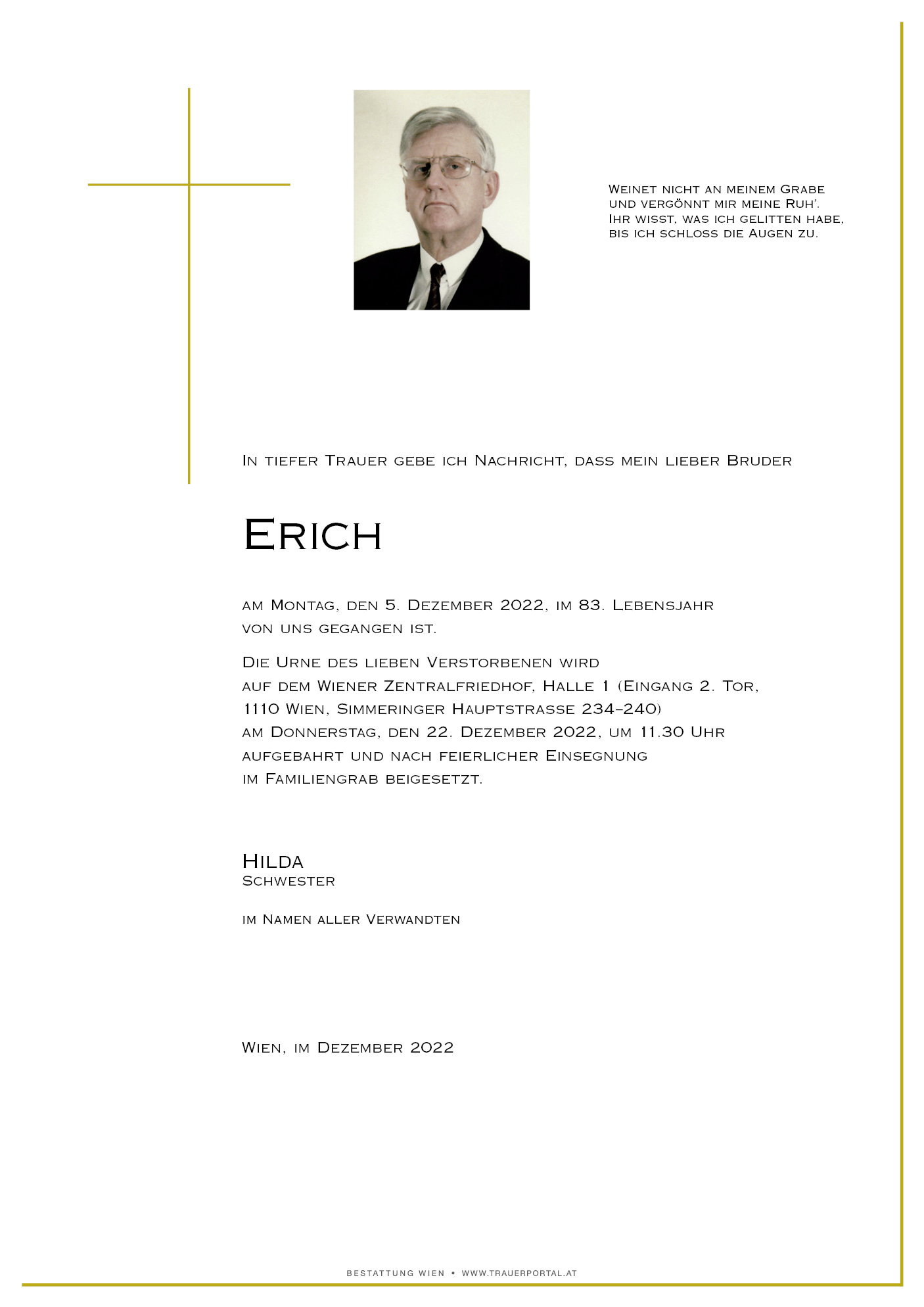 Todesanzeige trauerhilfe abschied gesmbh