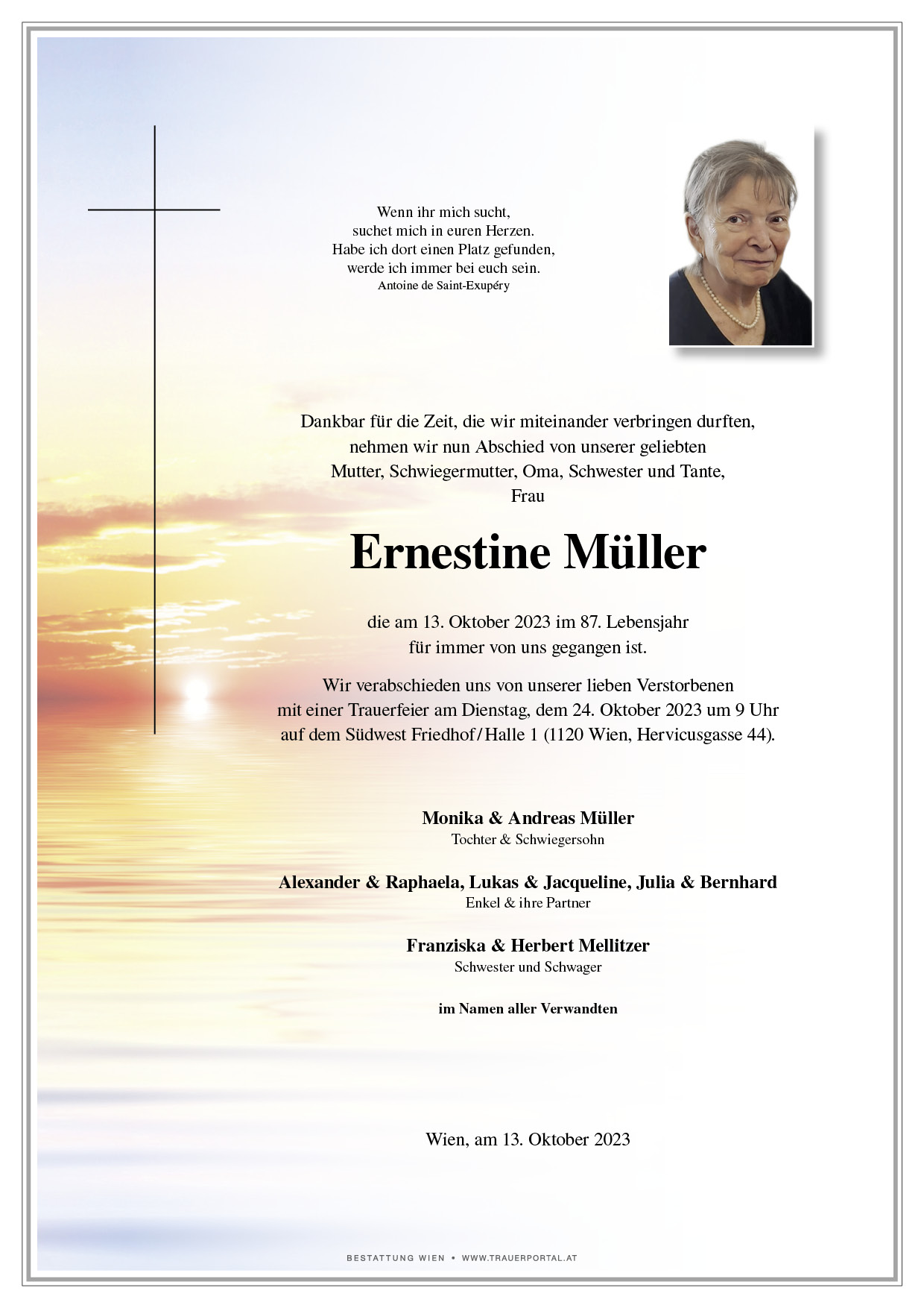 Todesanzeige Trauerhilfe abschied GesmbH