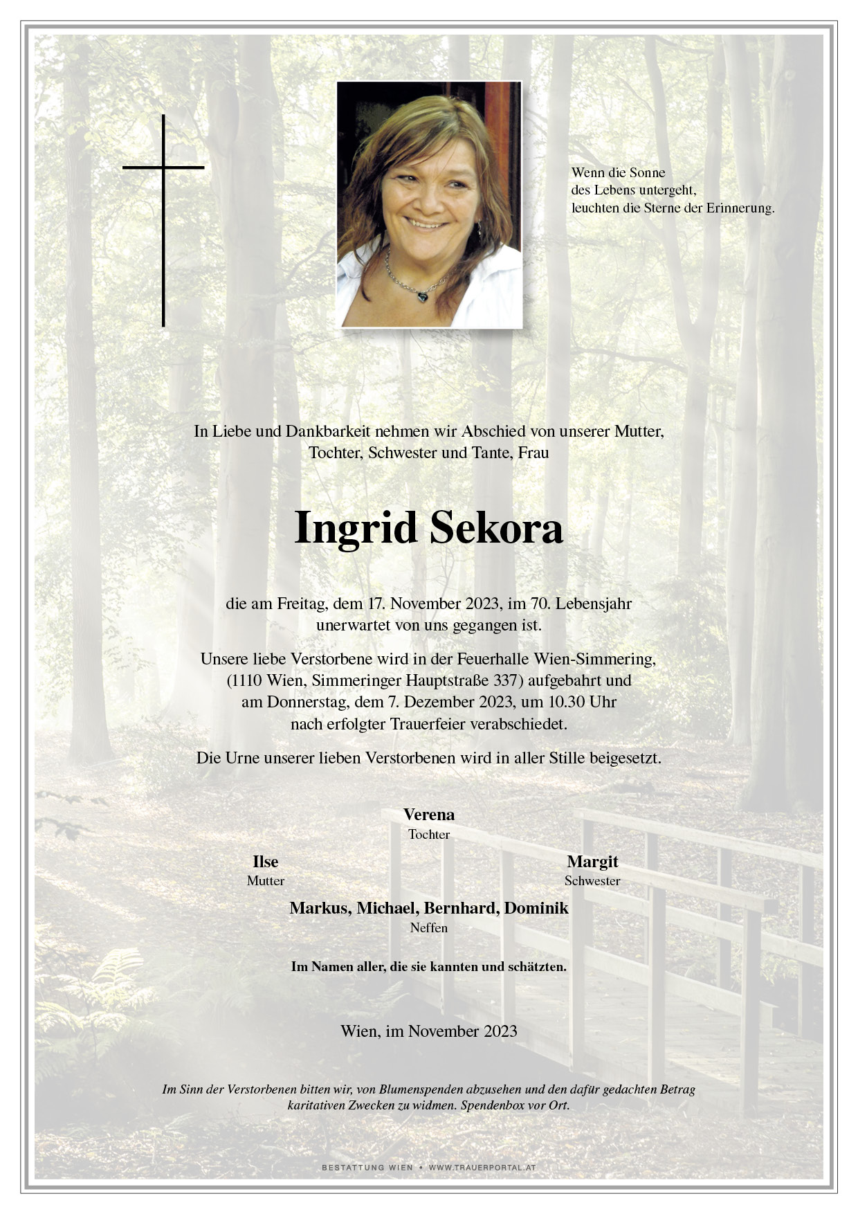 Todesanzeige Trauerhilfe abschied GesmbH