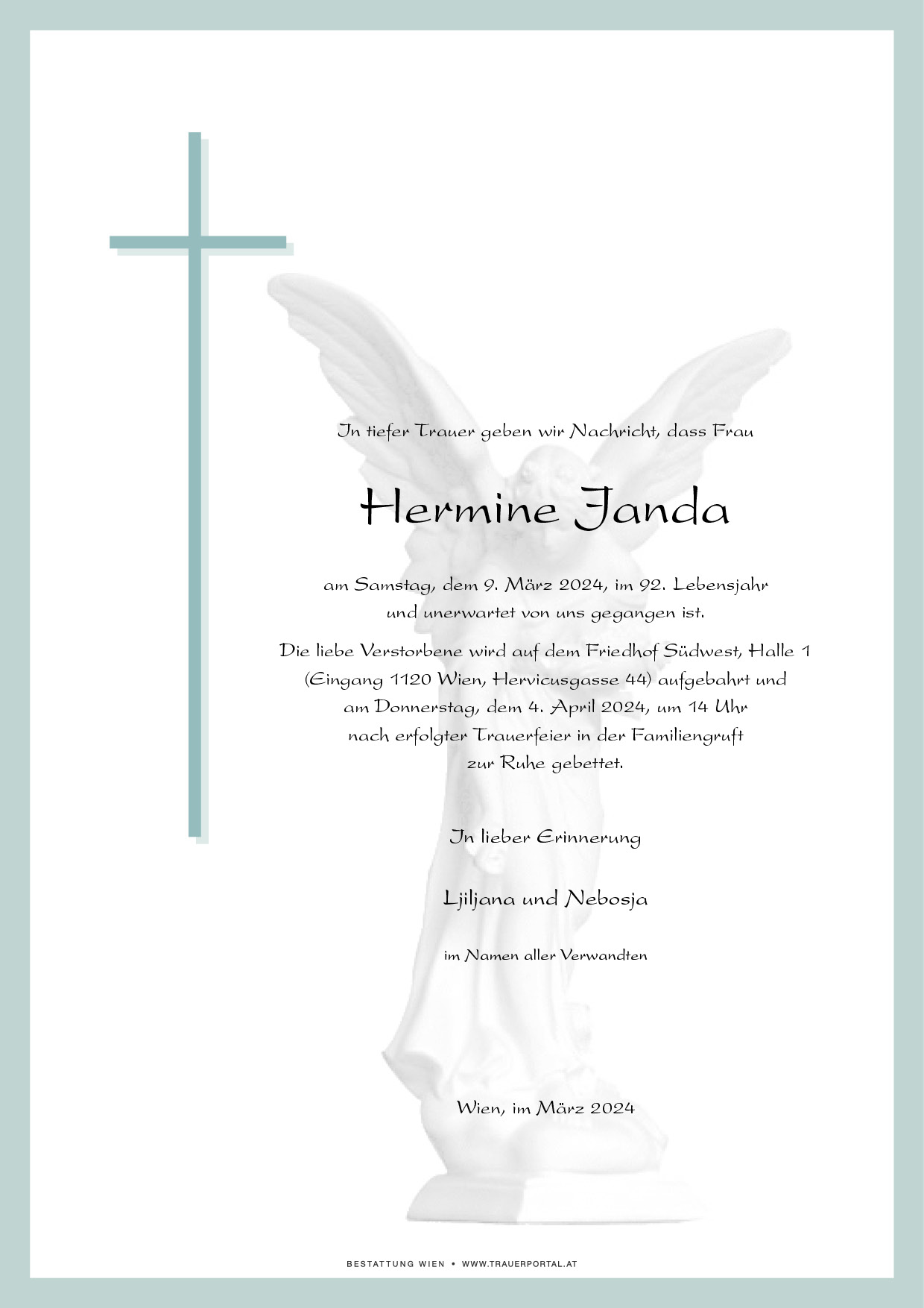 Todesanzeige Trauerhilfe abschied GesmbH